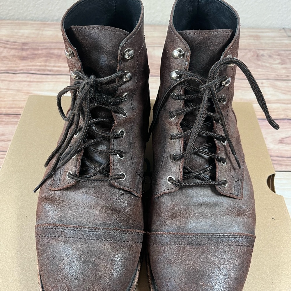 Thursday Boot Company Mens Driftwood Captain  Brown Suede Lace-Up Size 11.5 Rare - Picture 4 of 10